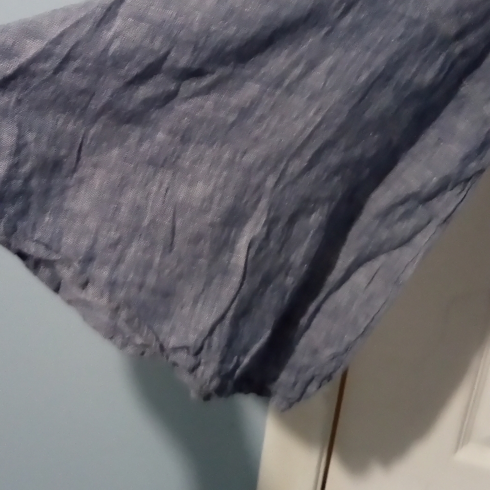 Cynthia Rowley Blue Tunic Relaxed Fit Crew Neck - Picture 3 of 5